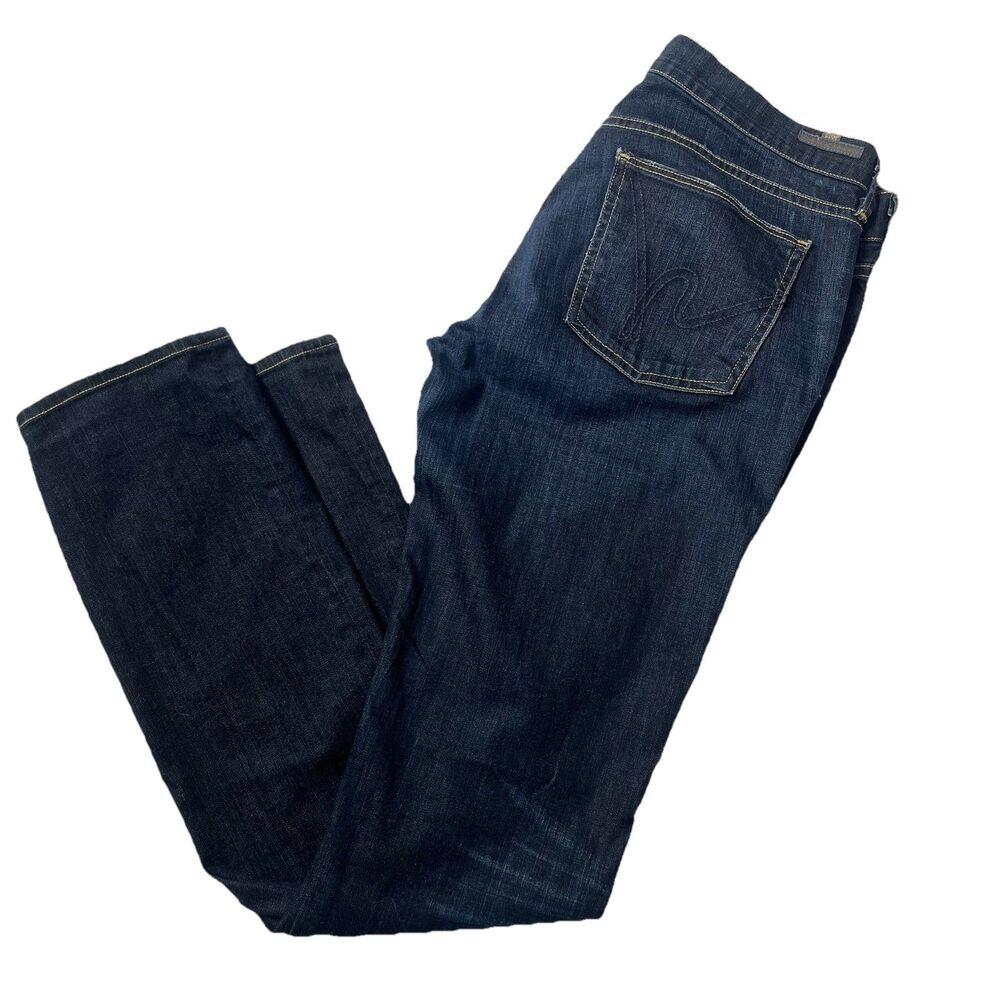 Citizens of Humanity Jean Women 31 x33 Ava Low Rise Straight Leg Blue Denim Tall - Picture 10 of 11